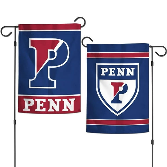 Penn Quakers 12.5” x 18" Double Sided Yard and Garden College Banner Flag Is Printed in the USA