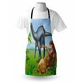 thumbnail image 3 of Dinosaur Apron Different Types of Dinosaurs Natural Jungle Environment T-Rex Triceratops Cartoon, Unisex Kitchen Bib Apron with Adjustable Neck for Cooking Baking Gardening, Multicolor, by Ambesonne, 3 of 3