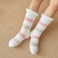 thumbnail image 6 of Bxsruta Women Winter Stripe Super Soft Warm Cozy Fuzzy Fleece-lined Sock, 6 of 9