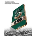 thumbnail image 4 of Compatible with Google Pixel 7 Pro Case Silicone TPU Shockproof Google Pixel 7 Pro Phone Case Plating Astronaut Cute Pattern Cases with Ring (Dark Green), 4 of 14