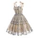 thumbnail image 2 of Vestido Corto de Verano, Malla de Manga Corta Bordado Pastel Retro para el Desgaste Casual, Fiesta Y Primavera, 2 of 9
