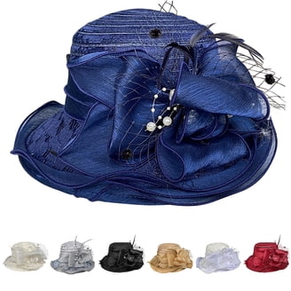Organza Church Hat Wedding Tea Party Derby Hats for Elegant  display picture 1