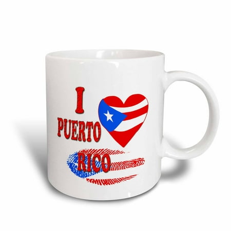 3dRose I love Puerto Rico. Puerto Rican flag. Popular saying. - Ceramic Mug,