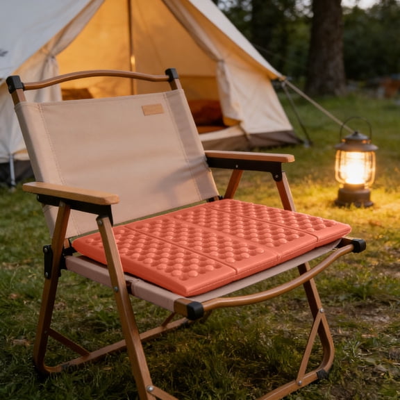 FastXmas 1Pc Camping Portable Foam Seat Pad, Four Fold Cushion, Foldable Waterproof Sitting Mat for Outdoor,Portable Damp Proof Picnic Mat Seat Cushion(10.8*15.1 Inch)
