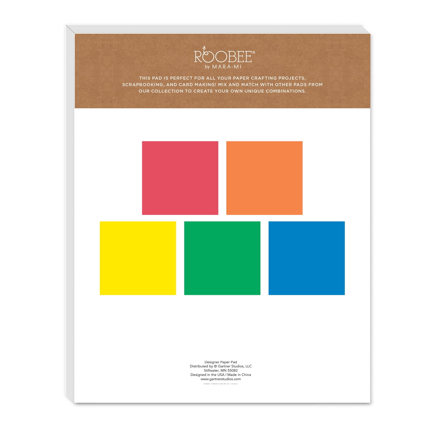 Roobee by Mara-Mi Primary Multicolor Smooth Cardstock, 8.5" x 11," 200GSM, 50 Count New