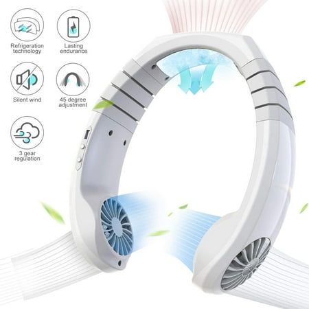 

Personal Air Conditioner Neck Fan Cooler Portable Smart Cooling Neckband Fan Rechargeable New