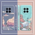 thumbnail image 4 of Phone Case For Huawei MATE 20 20X 30 40 50 P20 P30 P40 P50 10 PRO PLUS Case Cover Funda Cqoue Shell Sunset Maple Snow Mountains, 4 of 5