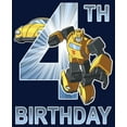 thumbnail image 2 of Boy's Transformers Bumblebee 4th Birthday  Graphic Tee Navy Blue Medium, 2 of 4