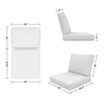 thumbnail image 5 of Sunbrella 25 x 25 White Solid Outdoor Lounge Chair Cushion, 5 of 7