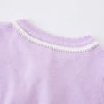 thumbnail image 5 of Zwiiyzr Baby Girl and Toddler Long Sleeve Thin Cardigan Kids Knitted Solid Color Button Up Shrug Cardigan Sweater 18Months-14Years Purple, 5 of 9