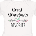 thumbnail image 4 of Inktastic Great Grandmas Favorite- Heart Great Grandchild Boys or Girls Long Sleeve Baby Bodysuit, 4 of 5