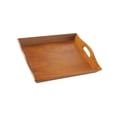 thumbnail image 2 of Bandeja rectangular de madera para servir, bandeja de madera, bandeja para guardar comida, aperitivos, bandeja para mesa de café, bandeja para bufé, Marrón, 2 of 9