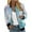 Sky Blue, variant on Herrnalise Women's Bomber Jacket Casual Coat Zip Up Outerwear Windbreaker Floral Prints Overcoat With Pockets Sky Blue,M