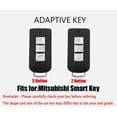 thumbnail image 2 of Key Fob Cover Compatible with Mitsubishi Outlander Sport Eclipse Cross ASX Mirage RVR Lancer Fortis Ex 2 Button Keychain Case Holder Protector,2 button-Black, 2 of 7