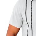 thumbnail image 5 of SHTXOZHI Men's Cuban Guayabera Shirt Short Sleeve Button Down Plus Size Shirts Wedding Summer Beach Tops, 5 of 6