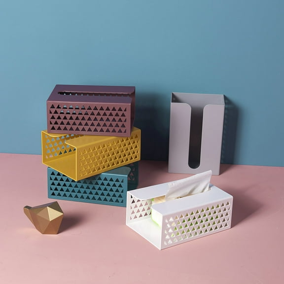 WHAMVOX  Storage Wall Mounted Tissue Box Yellow Household Paper Towel