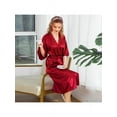 thumbnail image 3 of Luxsea Ladies New Imitation Silk Casual Nightgown And Home Wear Pure Color Pajamas Robe, 3 of 7