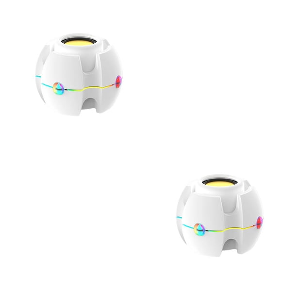 Monstrate Altavoz Tarjeta TF Radio 5.0 Compatible con Bluetooth Inalámbrico 800mAh RGB Mini Caja de sonido Interior Casa Oficina Reproductor de blanco 2Conjunto