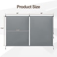 thumbnail image 4 of Aoodor 4.8x6 FT Aluminum Pergola Roller Shade - Cordless Gazebo Curtain, 2-Pack for Outdoor Pergola or Gazebo, Grey, 4 of 8