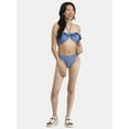 thumbnail image 2 of No Boundaries High Leg Mid Rise Cheeky Bikini Bottom, Sizes XXS-XL, 2 of 5