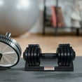 thumbnail image 3 of Adjustable Dumbbell 22LB Free Dumbbell Weight Adjust with Handle for Full-Body Home Gym Workouts 13.8 x 6.7 x 6.5INCH, 3 of 9