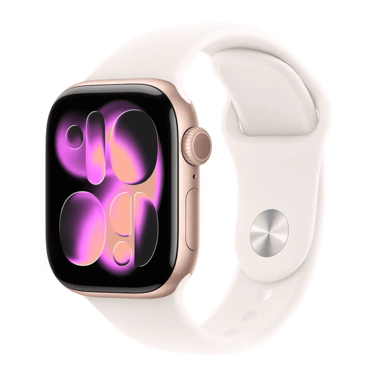 Restored Apple Watch Series 11 GPS + Cellular 42mm Rose Gold Aluminum Case with Light Blush Sport Band - S/M (Refurbished)