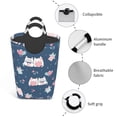 thumbnail image 2 of DouZhe 50L Rectangular Laundry Basket, Kawaii Pastel Cats Prints Waterproof Foldable Laundry Hamper with Aluminum Handles, 2 of 6