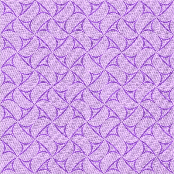 Ahgly Company Machine Washable Indoor Square Transitional Heliotrope Purple Area Rugs, 7' Square