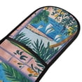 thumbnail image 4 of Yayeee Double Oven Mitt Kitchen Heat Resistant Baking 35" x7" Quilted Glove, Purple Seaside, 4 of 6
