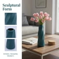 thumbnail image 2 of REGALWOVEN Clear Plastic Bud Vase, Unbreakable Modern Decorative Vase for Home Decor Navy Blue 2.8"L x 2.8"W x 8.3"H, 2 of 6