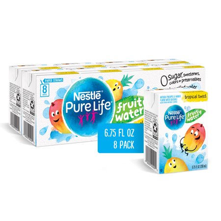 Walmart Grocery Nestle Pure Life Fruity Water Tropical Twist Flavor 6 75 Fl Oz 8 Pack