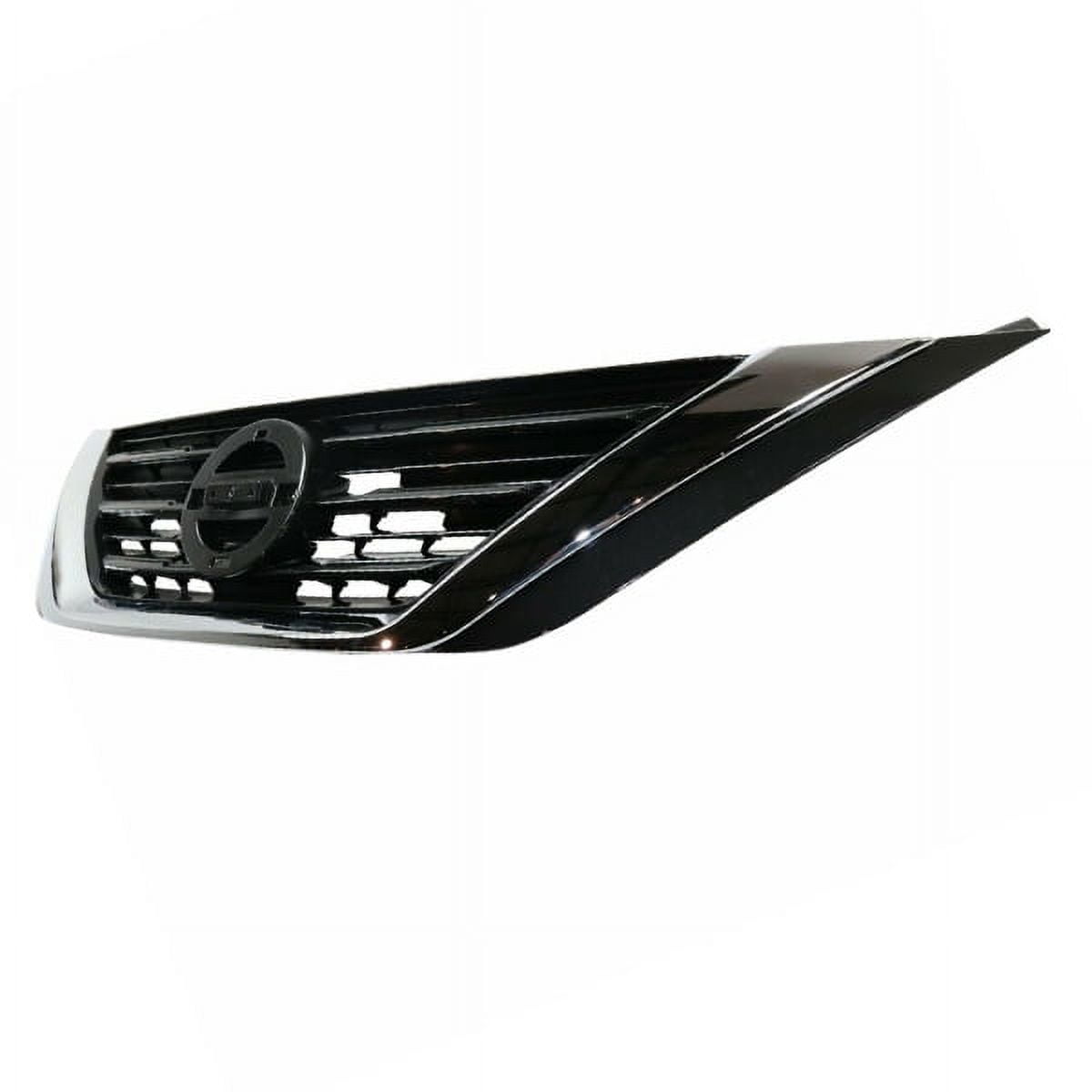 Fits 16-18 Altima Front Grill Grille Assembly Chrome Shell w/Silver Gray Insert