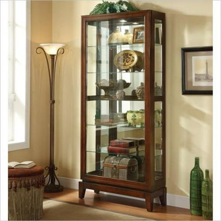 Coaster 6 Shelf Curio Cabinet With Mirrored Back In Dark Cherry Coaster 6 Shelf Curio Cabinet With Mirrored Back In Dark Cherry