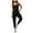 Black, variant on Kmdttou Women's Plus-Size Top Women's Casual Solid Color Hollow Out Jumpsuit on Clearance!