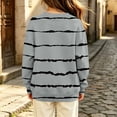 thumbnail image 5 of Girls Striped Print Sweatshirt Loose Fit Crew Neck Long Sleeve Pullover Tops Kids Casual Versatile Sweatshirts Back To School Clothes 4-14Years, 5 of 6