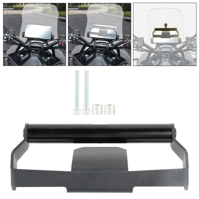 Soporte de navegación para motocicleta, soporte de montaje de navegación para expansión estable de 368G Negro