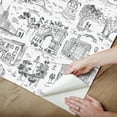thumbnail image 6 of NuWallpaper Brownstone BoysToile de New York Graphite Peel and Stick Wallpaper, 6 of 7