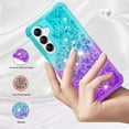 thumbnail image 2 of Glitter Telephone Case for Samsung A15 5g Case Clear Silicone for Women Girls, Cute Gold Cover Samsung Galaxy A15 5g Case Shockproof Aesthetic Durable Bumpers (Green-Purple), 2 of 7