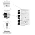 thumbnail image 5 of Bestar Versatile 25" Engineered Wood 3-Drawer Set for Organizer in White, 5 of 7