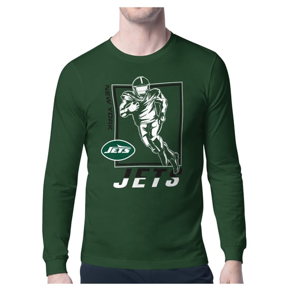 Men's-Starter  Military Green New York Jets Long Sleeve T-Shirt
