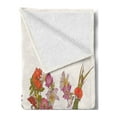 thumbnail image 2 of Name Soft Flannel Fleece Throw Blanket, Blossoming Flowers with Daisies Roses and Poppies Traditional Well Known Girl Name, Cozy Plush for Indoor and Outdoor Use, 70" x 90", Multicolor, by Ambesonne, 2 of 5