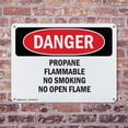 thumbnail image 4 of (2 Pack) Propane Flammable No Smoking No Open Flame OSHA Danger Sign 24 Inch X 18 Inch Plastic Sign, Weather Resistant, UV Protected for Workplace, Business, and Construction Site, Made, 4 of 8