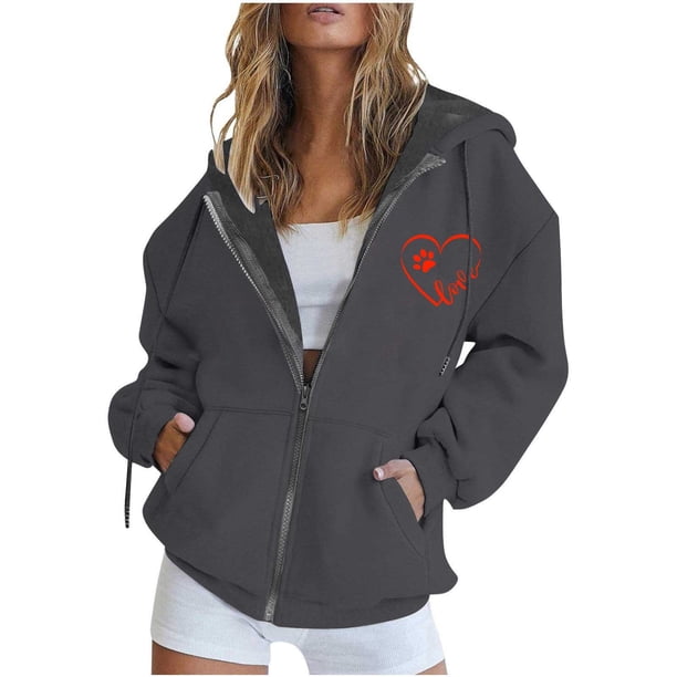 Puntoco Cárdigan con Cremallera para Mujer Abrigo con Capucha y Manga Larga Abrigo/Chaqueta Informal con Capucha Puntoco Puntoco-1