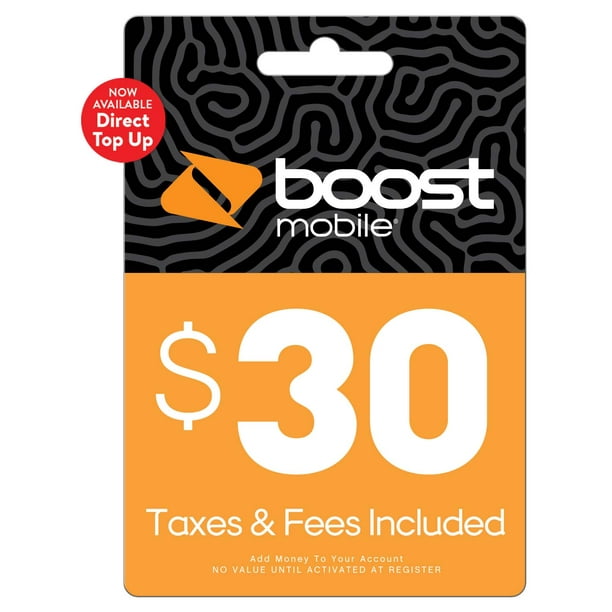 Boost Mobile 30 Direct Top Up