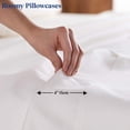 thumbnail image 3 of SKY BEDDINGS Standard Size Pillowcase Set of 2 - White Super Soft Pillow Cases Queen, 600 Thread Count 100% Egyptian Cotton, Breathable, Cool, Sateen Weave Sleeping Pillow Covers - White, 3 of 7