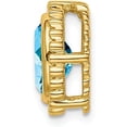thumbnail image 2 of Avariah 14k Yellow Gold Oval Blue Topaz Chain Slide - 11.6mm, 2 of 5