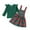Green, variant on WeeBloom Christmas Clothes Christmas Long Sleeve Ribbed T Shirts Tops Xmas Plaid Printed Suspender Skirts Outfits Christmas Baby Girl Outfit,Red 2-3 Years