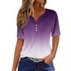 thumbnail image 2 of Puntoco 2024, tops a la moda de verano para mujer, top informal de Color sólido de manga corta media con cuello en V, 2 of 5