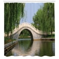 thumbnail image 3 of Ambesonne Willow Tree Shower Curtain, Scenery Calming Image, 69"Wx70"L, Multicolor, 3 of 3