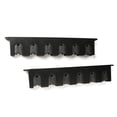 thumbnail image 1 of Graflsoa Wall-Mounted Horizontal Fishing Rod Holder - Black, Holds 6 Rods, Easy Installation with Screws, Durable EVA Material, Compact Size 35x6cm, 1 of 6